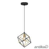 Artika Imperium pendant light in black and gold (British brand)