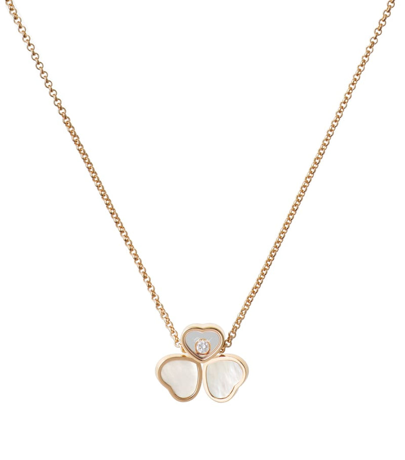 Chopard Happy Hearts mother-of-pearl necklace 18K rose gold - British product