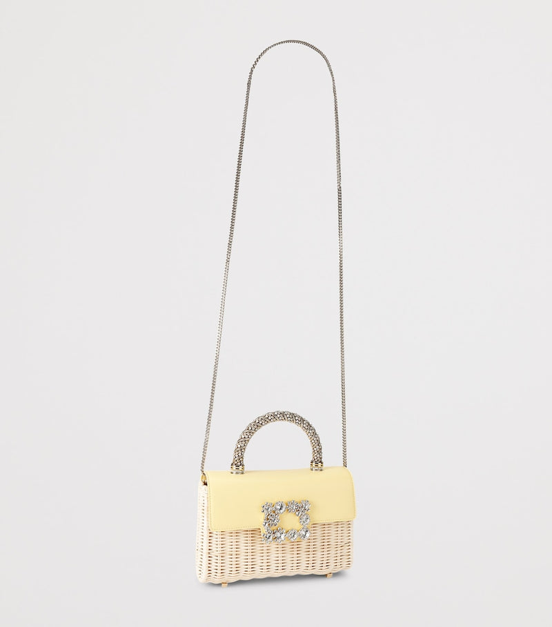 Roger Vivier mini rattan top-handle bag - British product