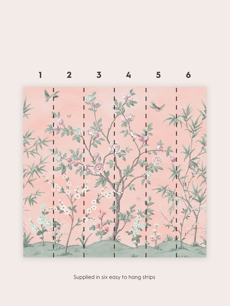 Laura Ashley Blush Eglantine 3M veggtapet (britisk merke)