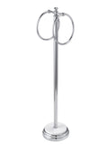 Showerdrape White Opera freestanding double towel ring (British brand)