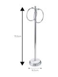 Showerdrape White Opera freestanding double towel ring (British brand)