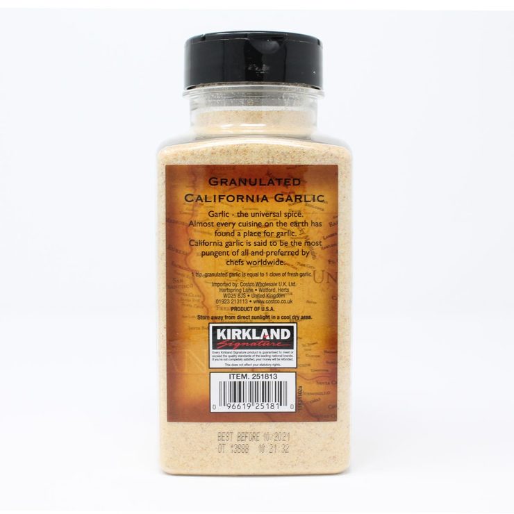 Kirkland Signature granulated California garlic seasoning 510g, UK version