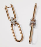 Annoushka double hoop earrings yellow and white gold with diamonds (British brand)