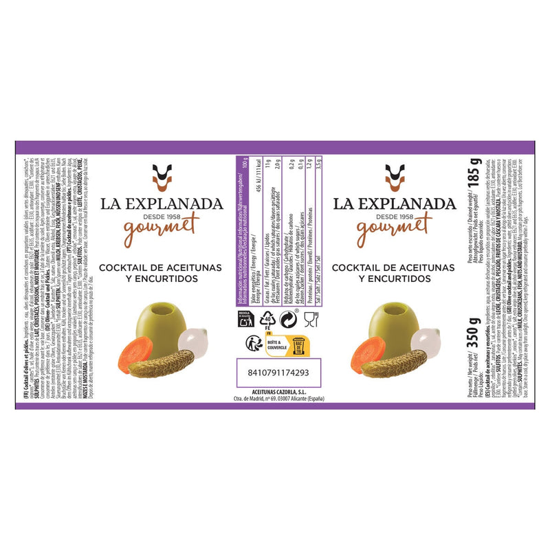 La Explanada Gourmet Flavoured Olives, 6 x 350g