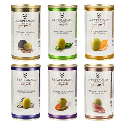 Costco UK La Explanada Gourmet Flavoured Olives, 6 x 350g- Buy online at McGrocer