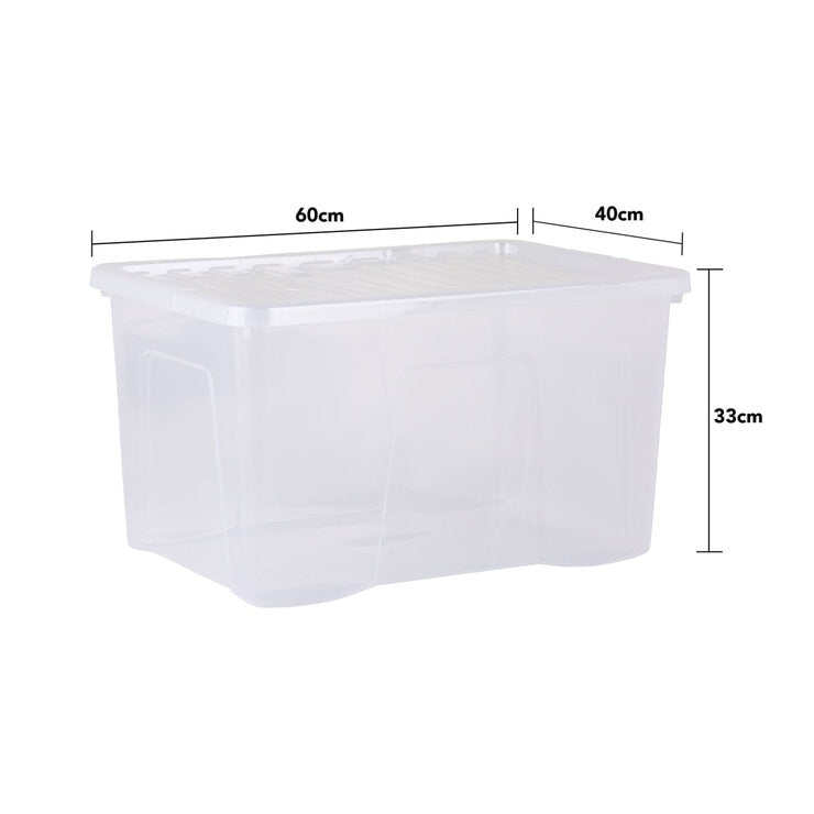 Wham 60L clear plastic storage boxes 5-pack, UK version
