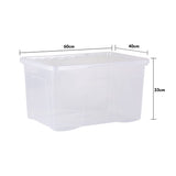 Wham 60L clear plastic storage boxes 5-pack, UK version