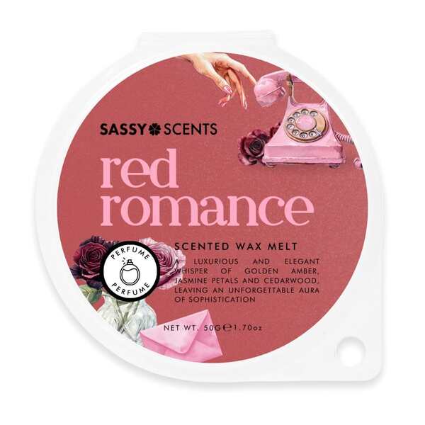 Sassy Scents Red Romance Wax Melt 50g (British brand)