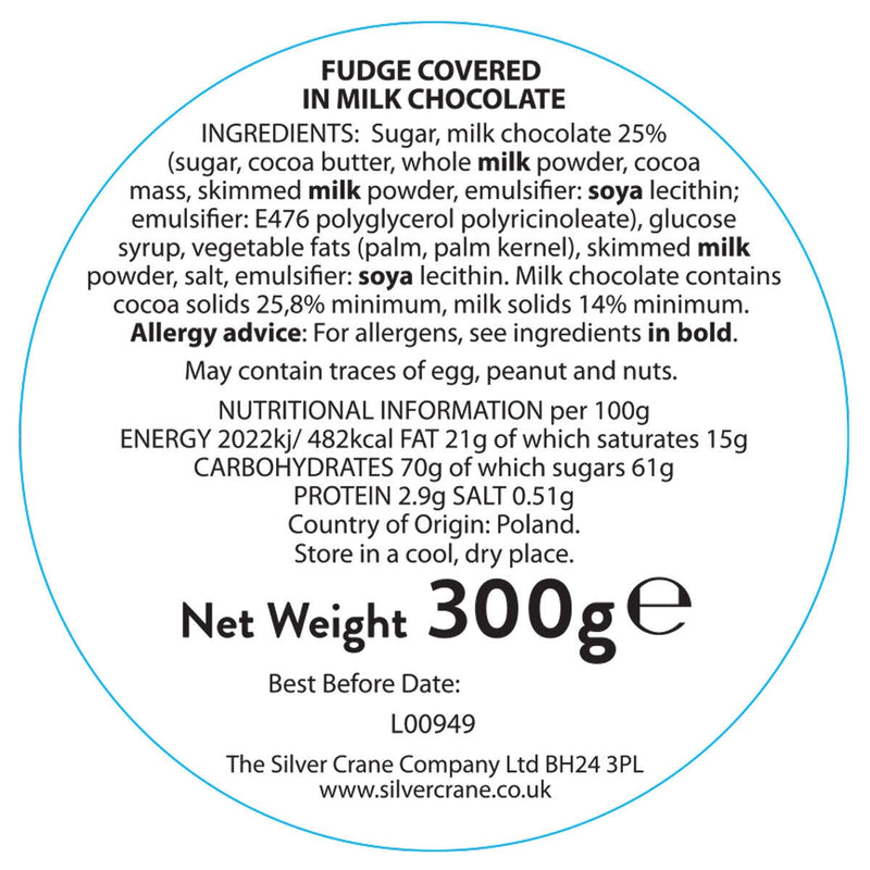 Silver Crane Christmas Nutcracker fudge tin three colours 300g (British brand)