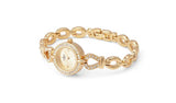Limit gold plated watch and bracelet set with stones, UK version