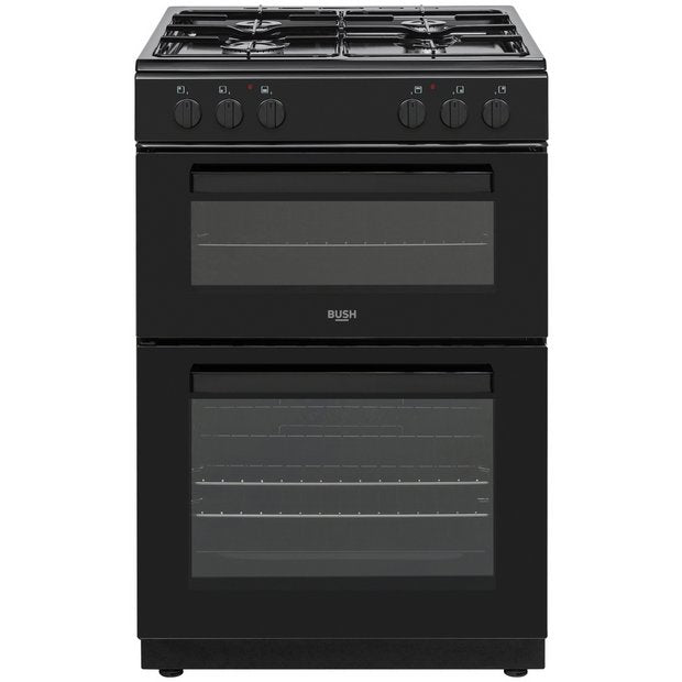 Bush double oven dual fuel cooker black 60cm - British product