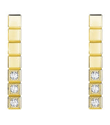 Harrods Chopard Yellow Gold and Diamond Ice Cube Earrings- Buy online at McGrocer
