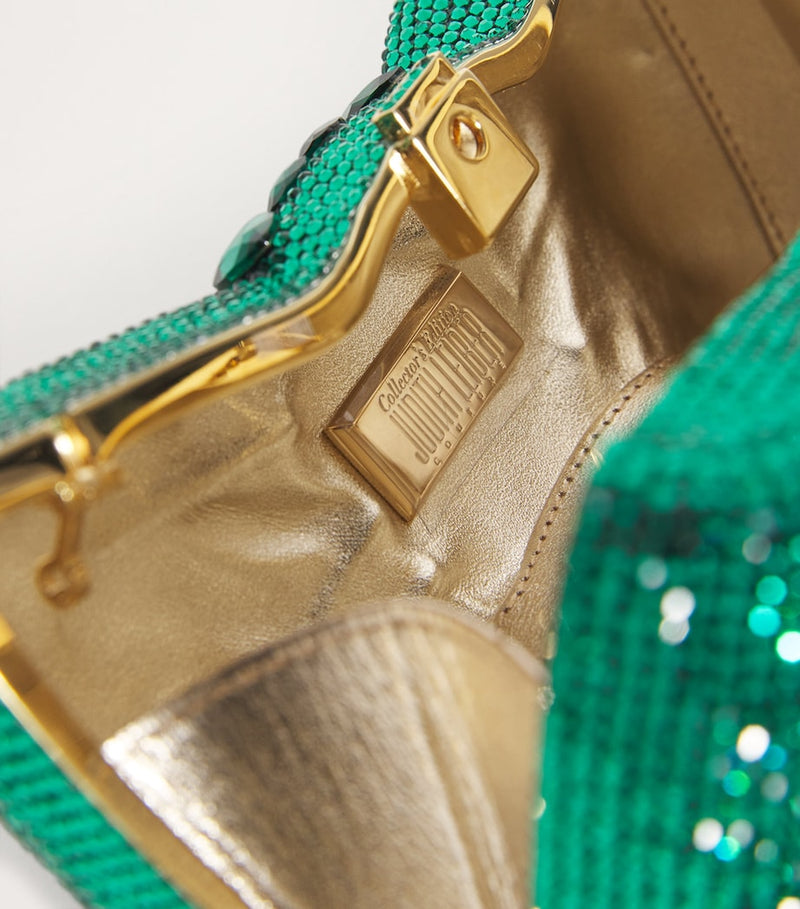 Judith Leiber Harrods bow clutch bag crystal embellished - British product