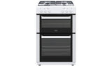 Cuisinière mixte Bush à double four blanc de 60 cm de large