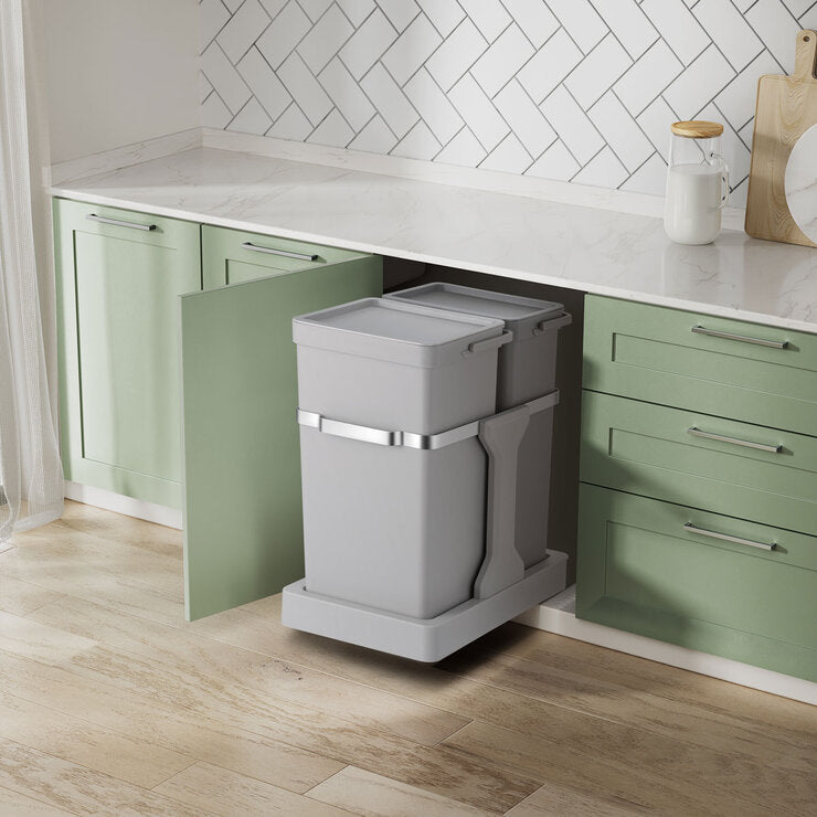 EKO Deco Duo pull out recycling bin 20+15L - British product