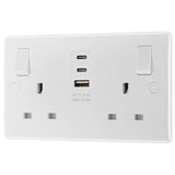 Masterplug double USB socket pack of 2 (British brand)