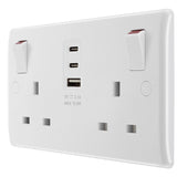Masterplug double USB socket pack of 2 (British brand)