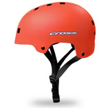 Cross BMX bike helmet in orange for 54-58cm head circumference, UK version