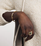Suzanne Kalan yellow gold and mixed diamond tech ring jackets, size 8.5 (British brand)