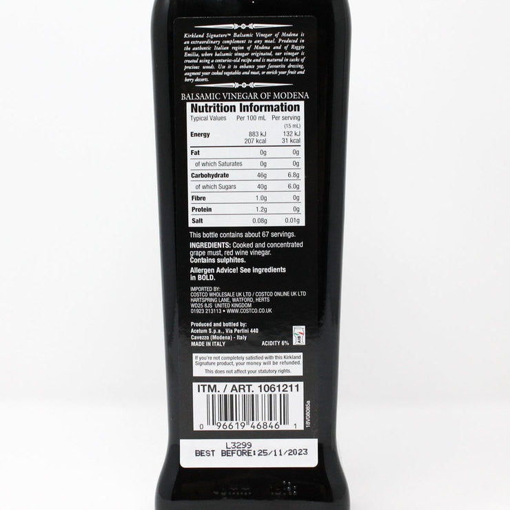 Kirkland Signature 4 Leaf Balsamic Vinegar of Modena 1L, UK version