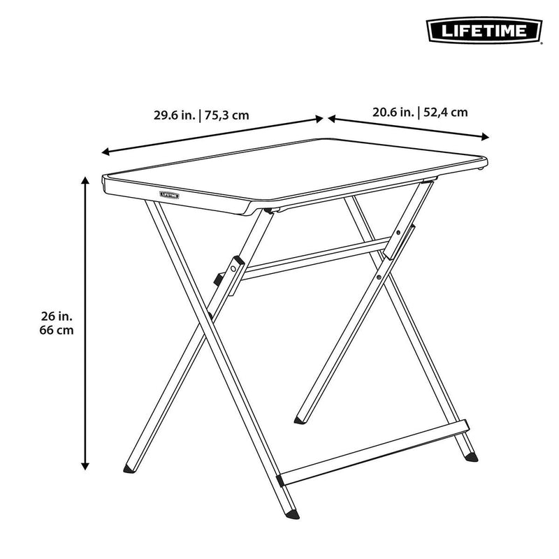 Lifetime black commercial table 30-inch, UK version