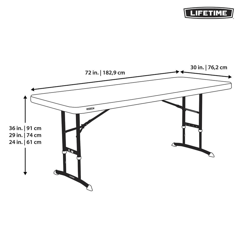 Lifetime commercial folding table 6ft 20 pack - British product