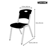 Lifetime black stacking chair 14 pack, UK version