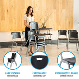 Lifetime black stacking chair 14 pack, UK version