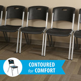 Lifetime black stacking chair 14 pack, UK version