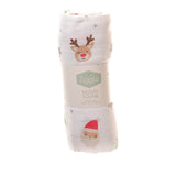 Superdrug Ziggle Cotton Muslin Square Christmas Reindeer Santa Print 80x80cm- Buy online at McGrocer