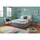 Silentnight double divan bed with mattress in grey (British brand)