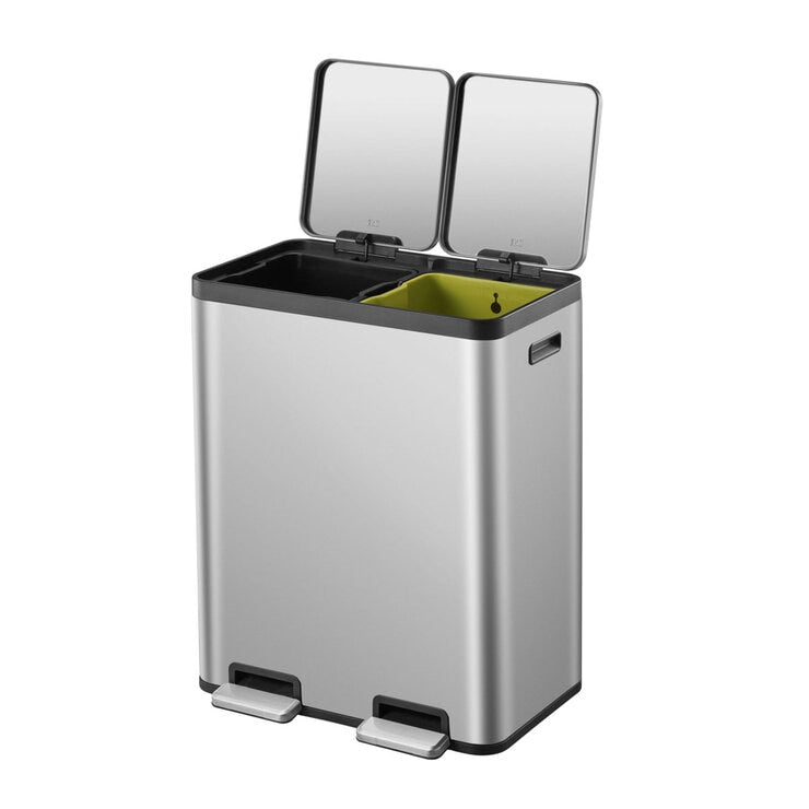 EKO Ecocasa 60L stainless steel recycling bin, imported from the UK