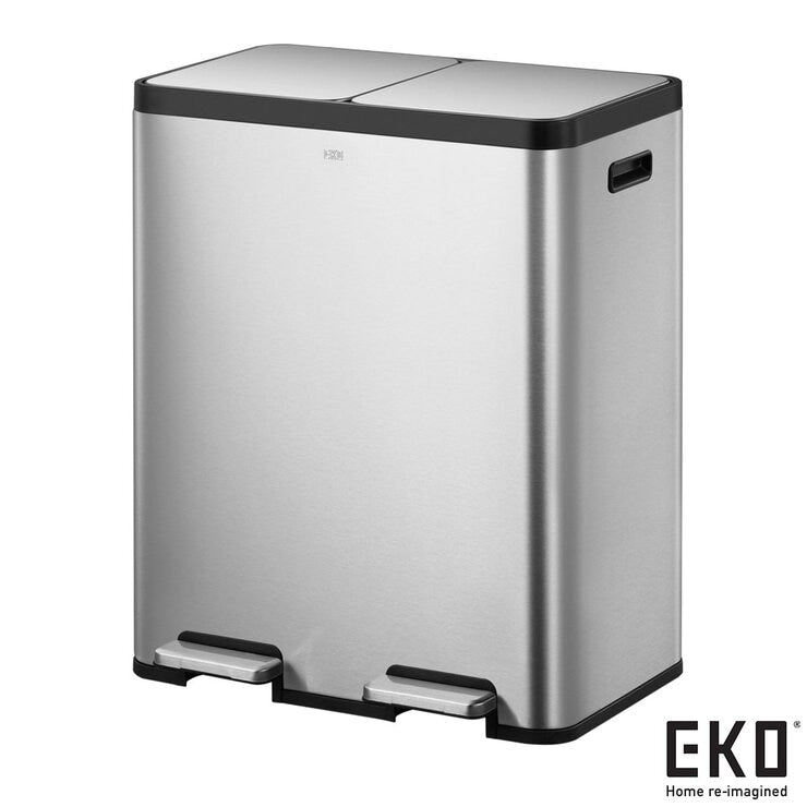 EKO Ecocasa 60L stainless steel recycling bin, imported from the UK