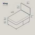 Silentnight Divan Bed Set Grey Kingsize (British brand)