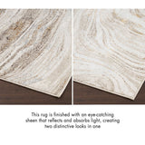 Nourison Glitz Gold Marble Runner rug 69 x 229 cm, UK version