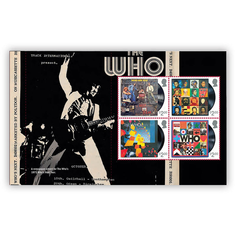 Royal Mail The Who limited edition stamp book, imported from the UK