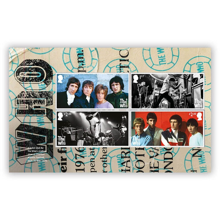 Royal Mail The Who limited edition stamp book, imported from the UK