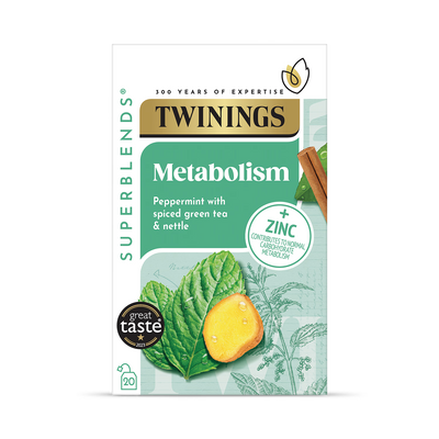 Holland & Barrett Twinings Superblends Metabolism Peppermint Herbal Infusion 20 Tea Bags- Buy online at McGrocer