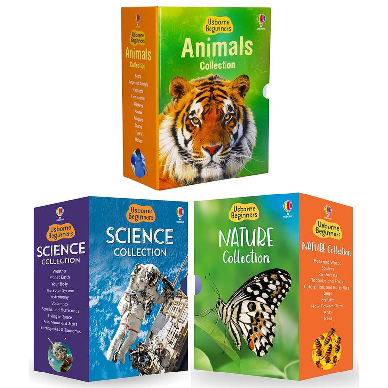 Usborne Beginners Boxset animals nature science, UK version