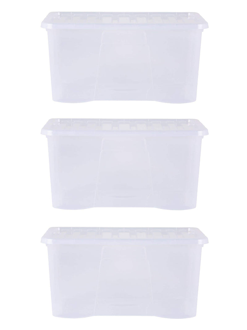 Wham clear storage boxes 60L, imported from the UK