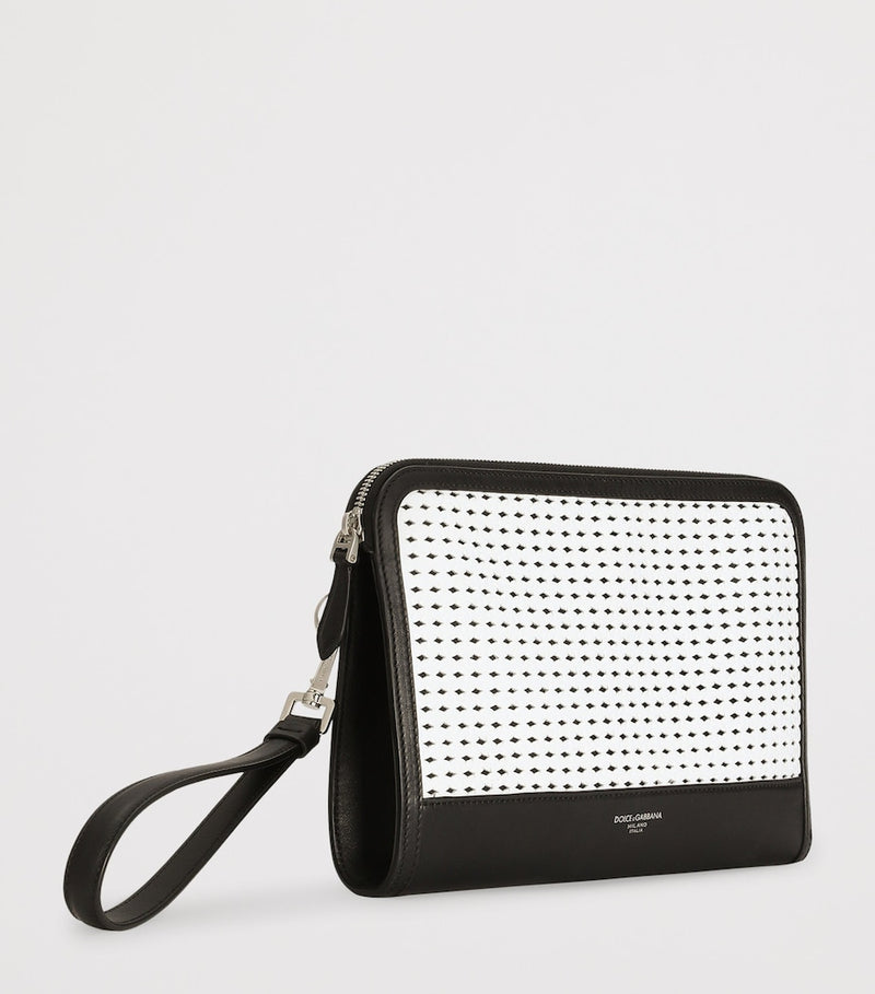 Dolce&Gabbana Atene calfskin leather pouch, imported from the UK
