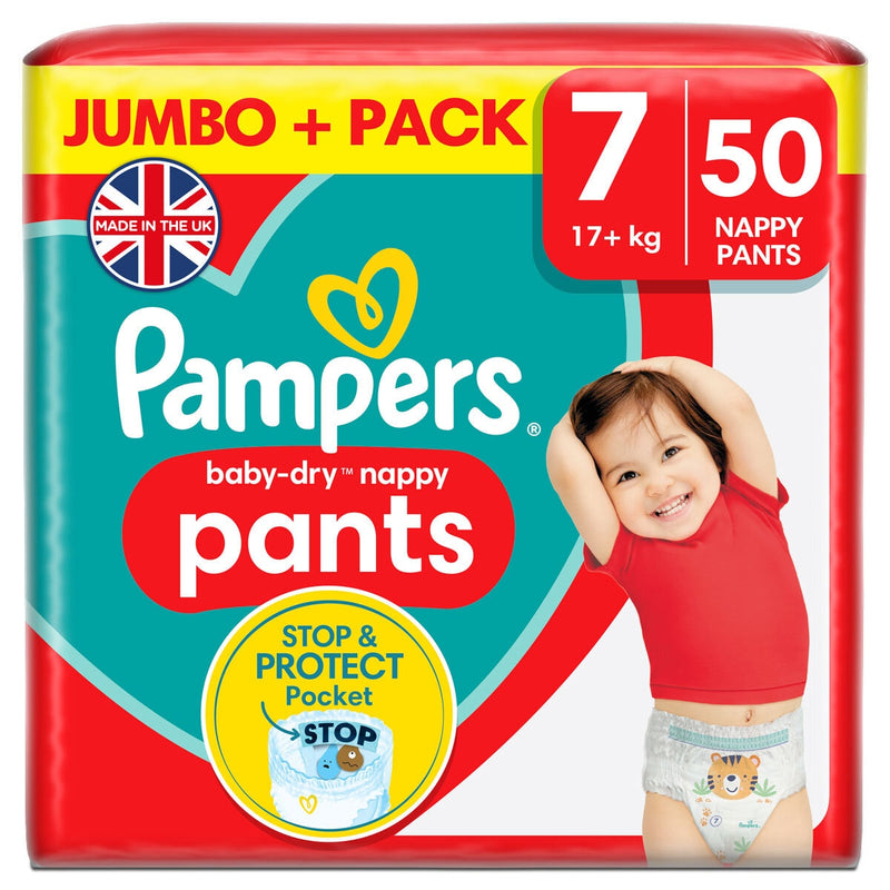 Pampers baby dry nappies size 7 54 pack, UK version