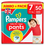 Pampers baby dry nappies size 7 54 pack, UK version