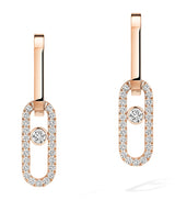 Harrods Messika Move Link Pink Gold and Diamond Drop Earrings 0.85ct- Buy online at McGrocer