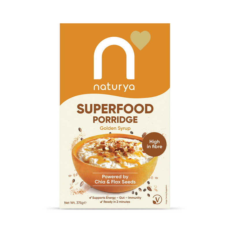 Naturya superfood porridge golden syrup 375g - British product