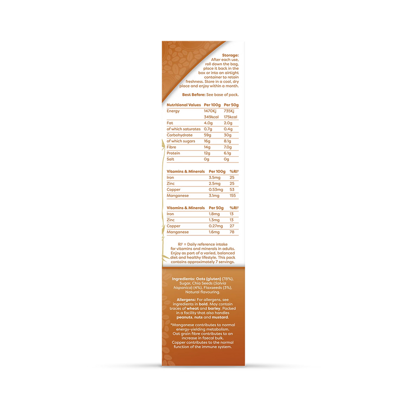 Naturya superfood porridge golden syrup 375g - British product