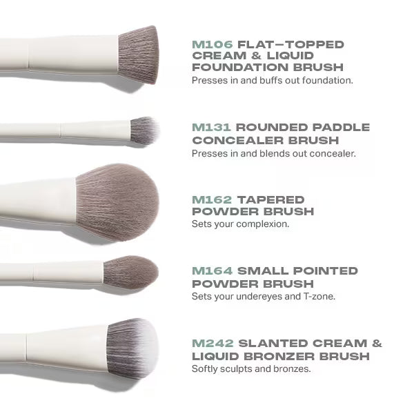 Morphe Portrait Mode 5 Piece Face Brush Set, imported from the UK
