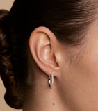 Astrid & Miyu pavé essential hoop earrings medium (British brand)