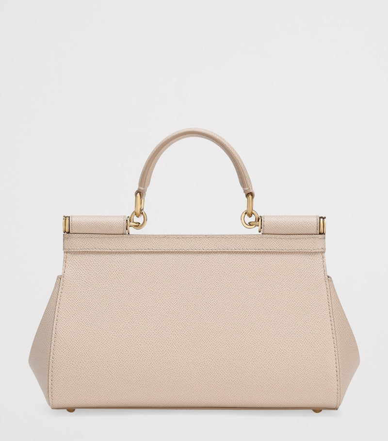 Dolce & Gabbana Sicily top-handle leather bag with gold hardware, UK version